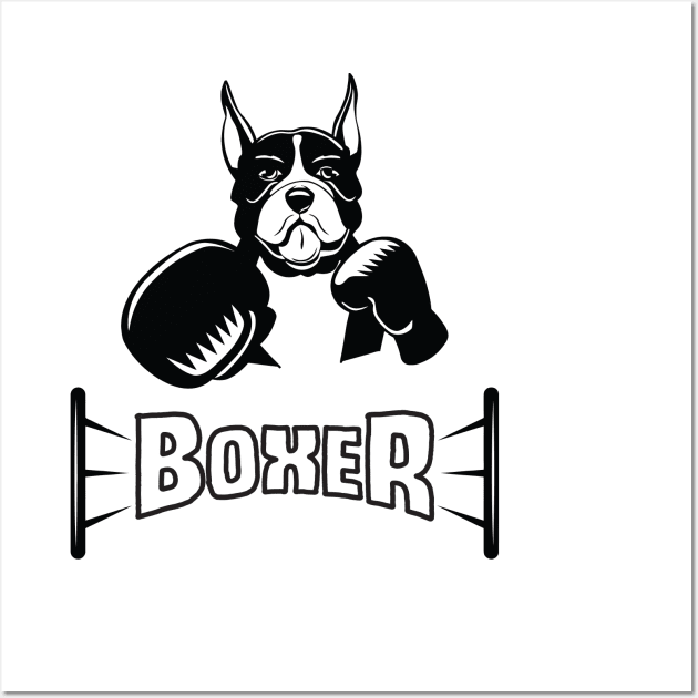 Boxer Dog Shirt - Boxer Dog Tee T Shirt Tshirt Gifts Clothes Wall Art by mrsmitful